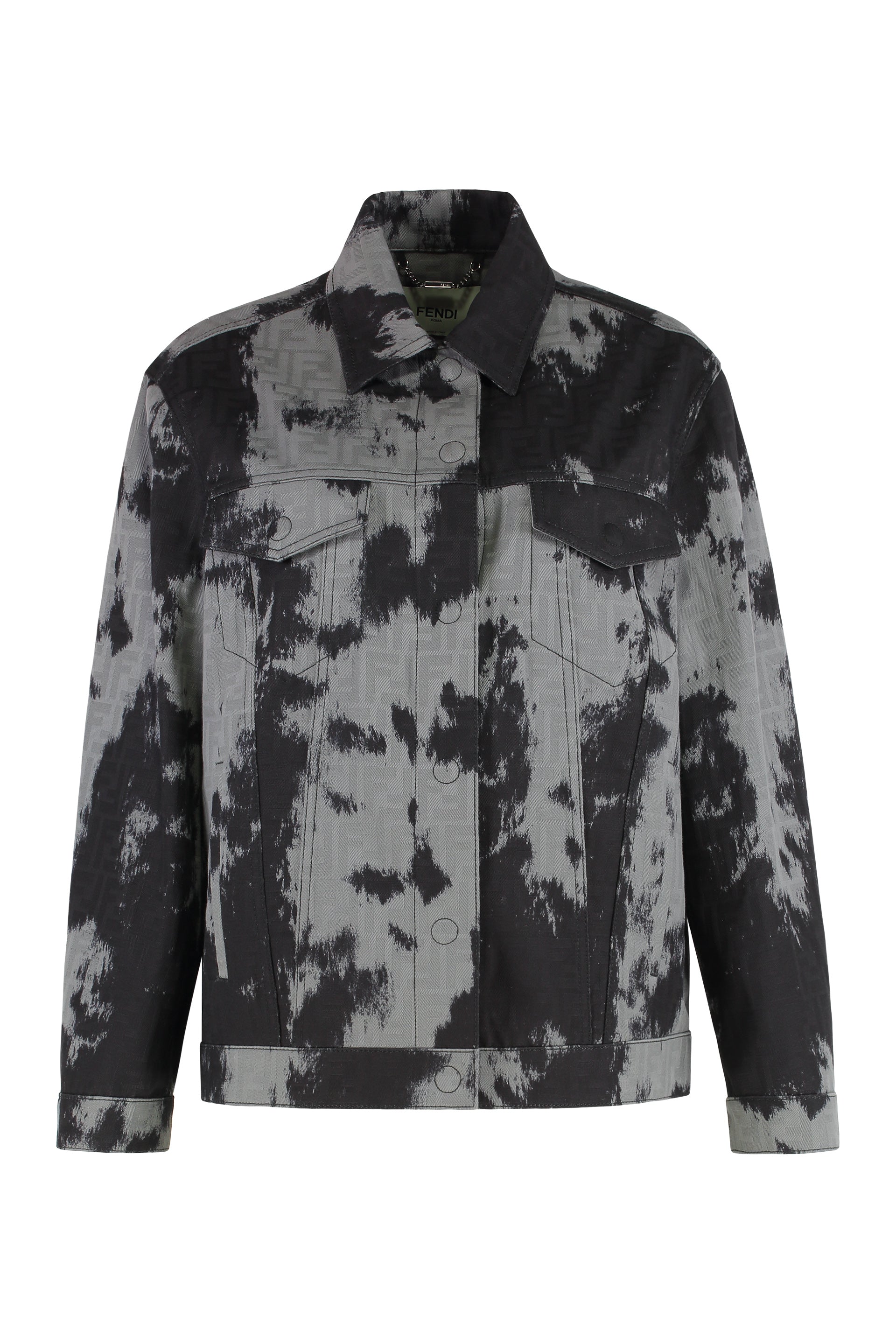 FENDI Oversized Denim Jacket with Iconic Motif