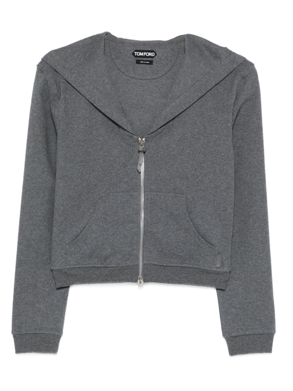 TOM FORD Classic Cropped Hoodie with Zip Fastening for Women