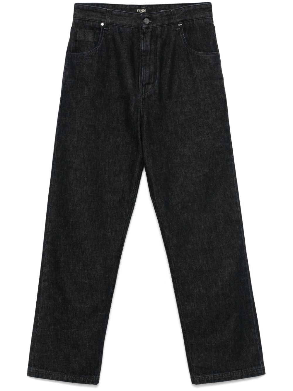 FENDI Men's Black Denim Jeans