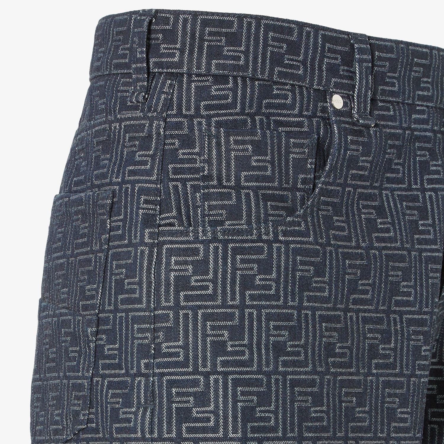 FENDI Jacquard Denim Shorts for Men - SS25 Collection