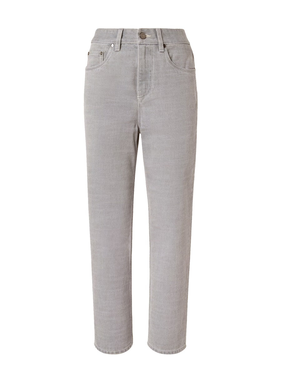 FENDI Straight Leg 100% Cotton Jeans for Women