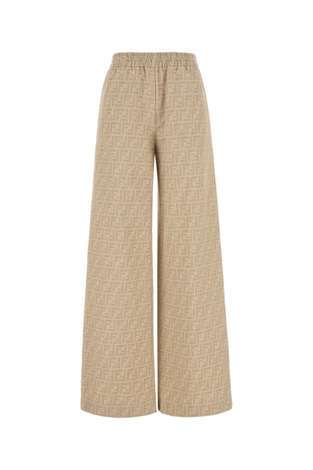 FENDI Classic Cotton-Linen Trousers for Women