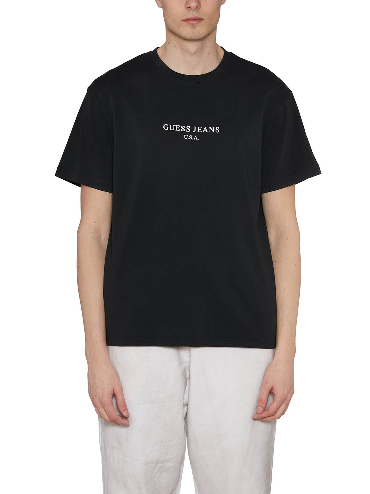 GUESS Classic Crew Neck Cotton T-Shirt - Size M