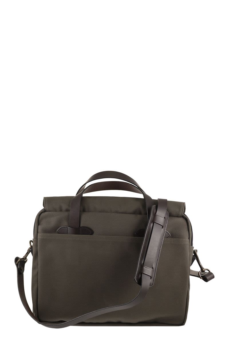 FILSON Original Briefcase - Fabric and Leather Handbag 40.7 x 31.8 x 10.2 cm