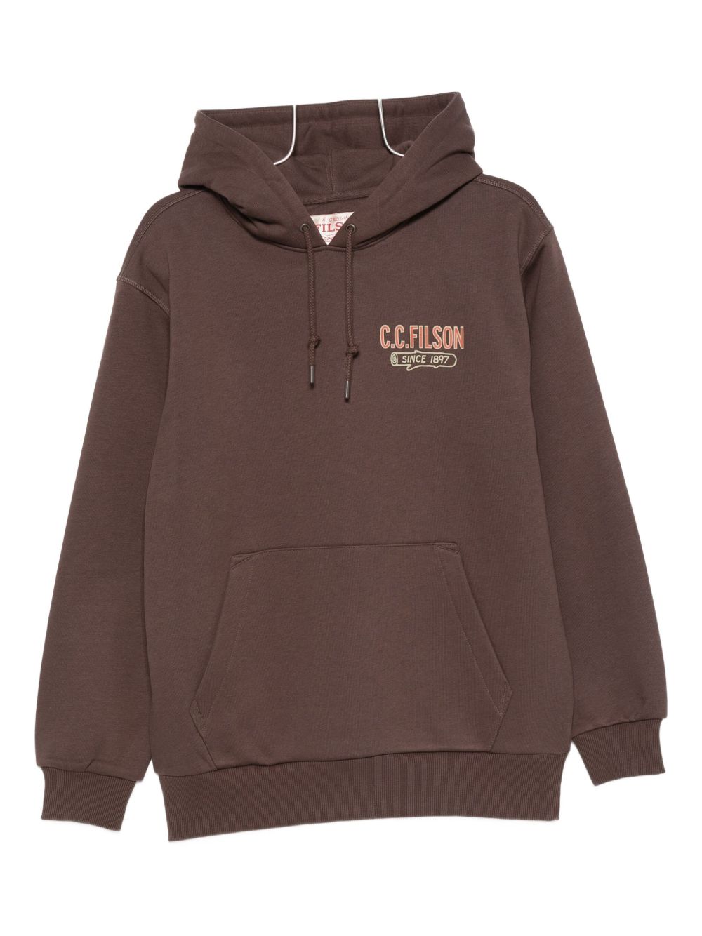 FILSON Men's Printed Cotton Hoodie with Drawstring and Pouch Pocket