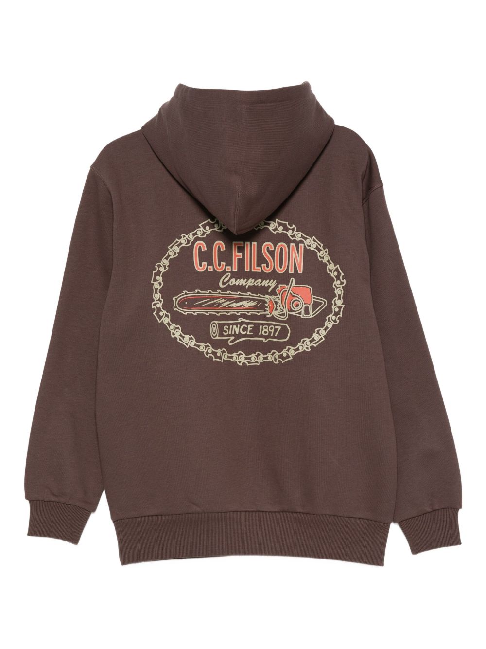 FILSON Men's Printed Cotton Hoodie with Drawstring and Pouch Pocket