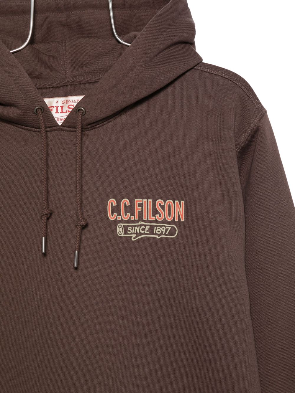 FILSON Men's Printed Cotton Hoodie with Drawstring and Pouch Pocket