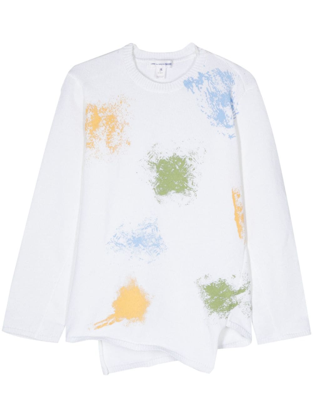 COMME DES GARÇONS Asymmetric Blouse with Spray-Paint Effect for Men - SS24