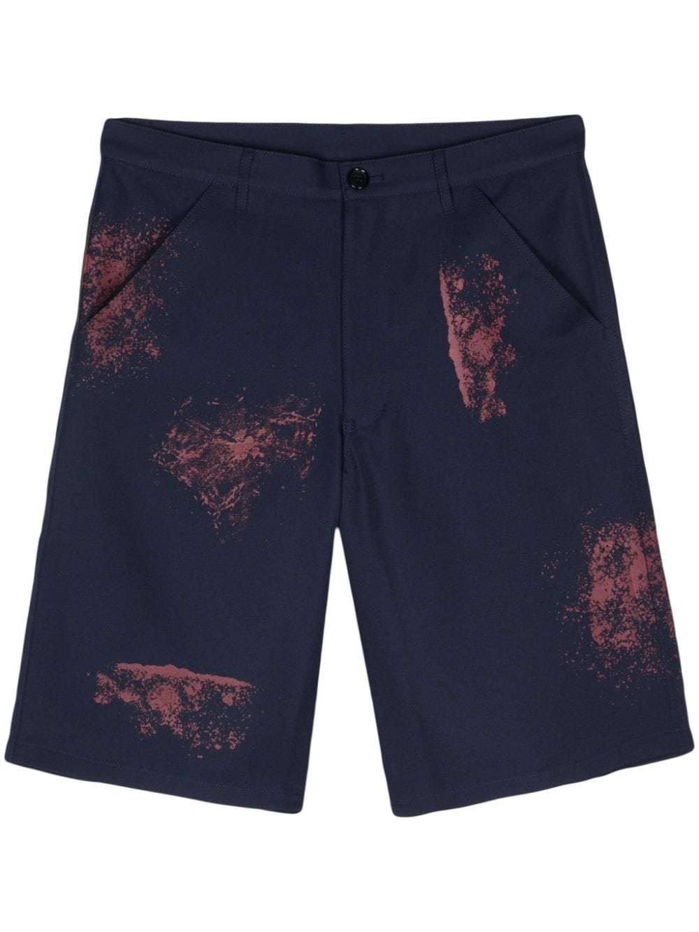 COMME DES GARÇONS Paint Splatter Detail Twill Weave Shorts - SS24