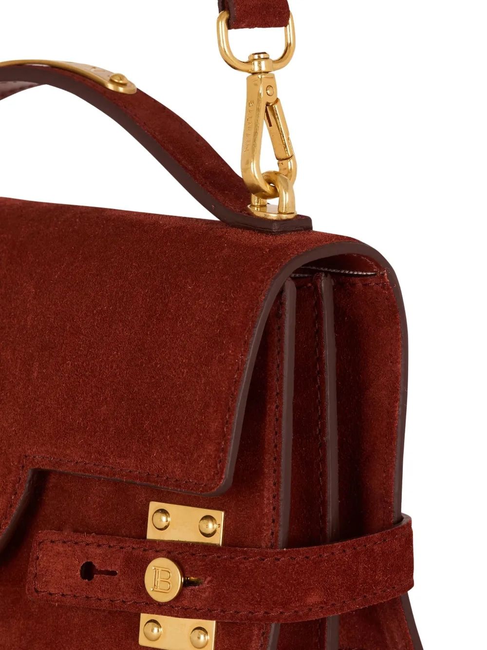 BALMAIN Mini Suede Leather Shoulder Bag