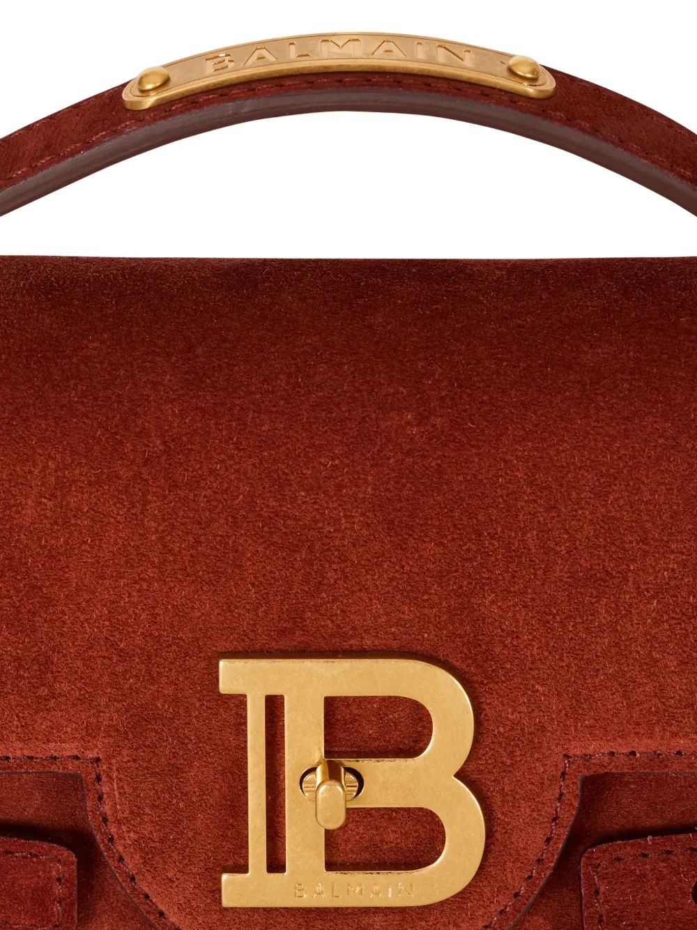 BALMAIN Mini Suede Leather Shoulder Bag