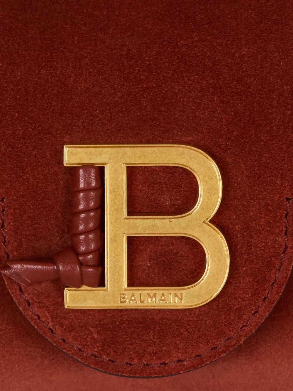 BALMAIN Mini Suede Leather Handbag