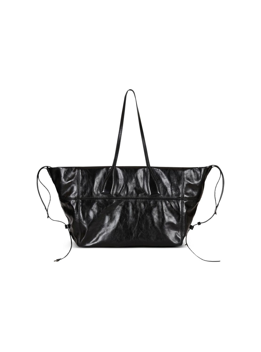 BALMAIN Track Zip Calfskin Handbag