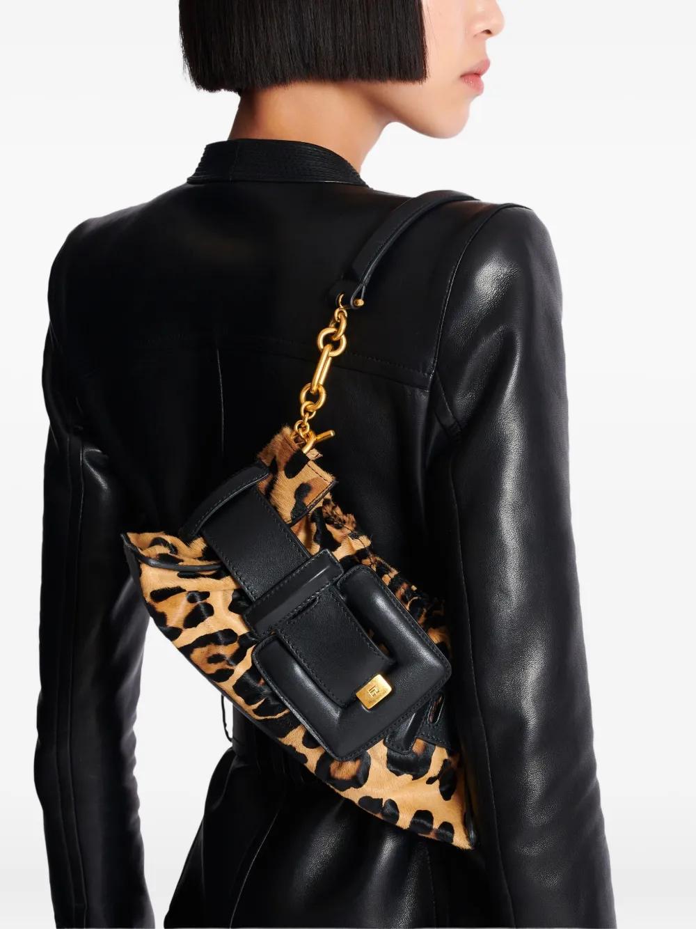 BALMAIN Mini-Leopard Print Handbag