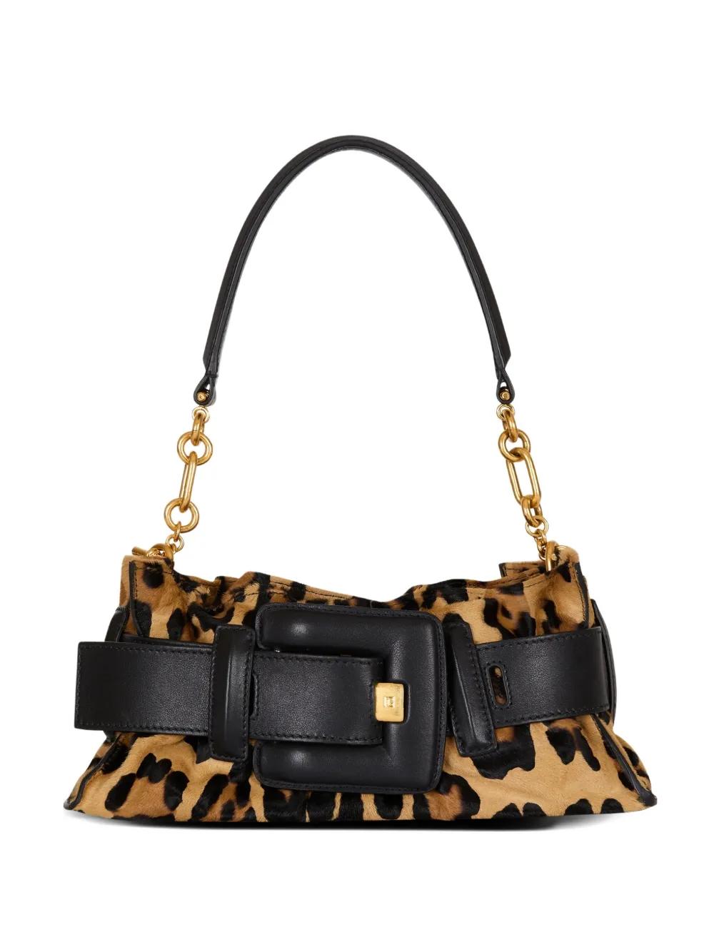 BALMAIN Mini-Leopard Print Handbag