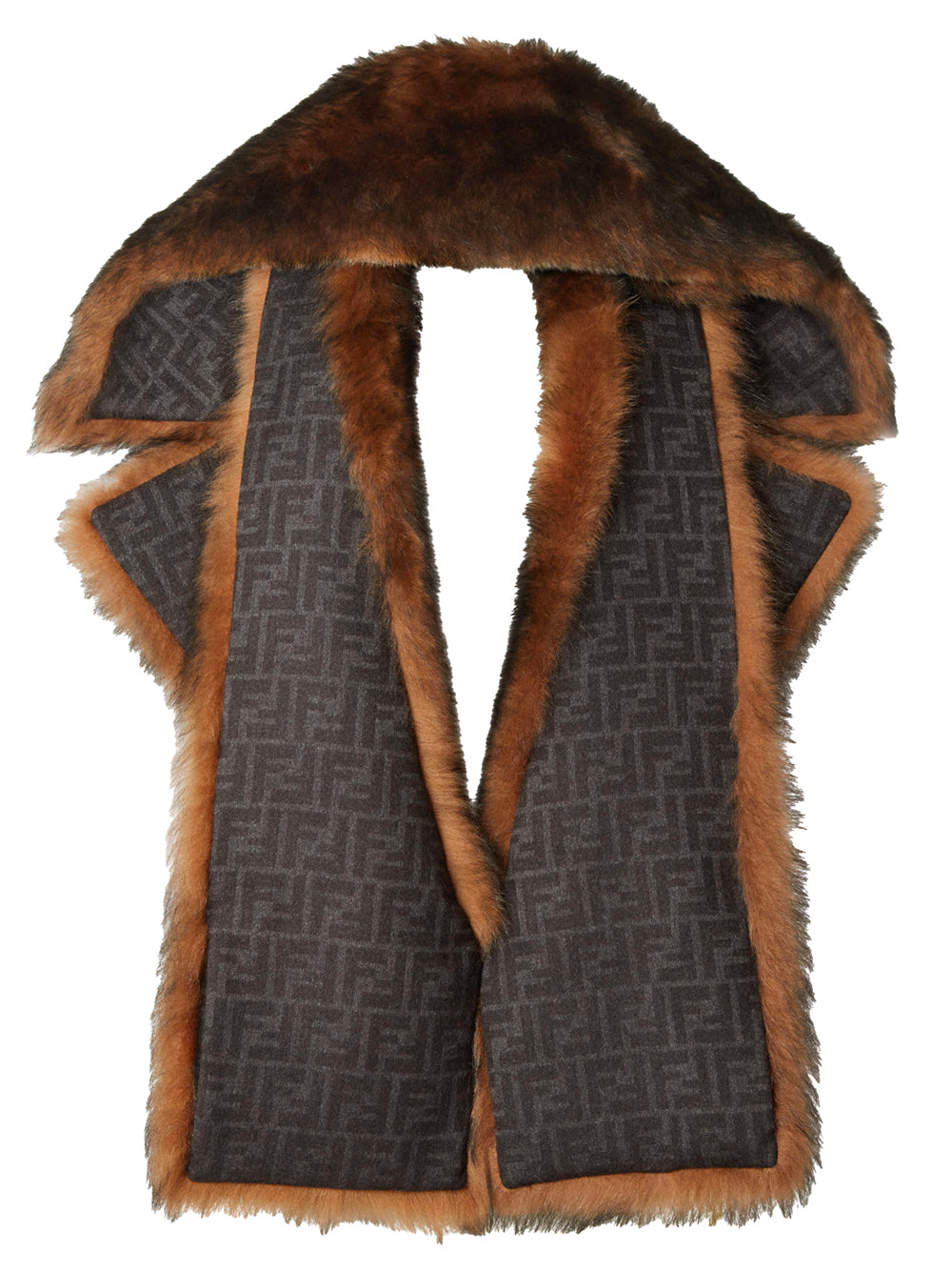FENDI Luxury Sheepskin Scarf