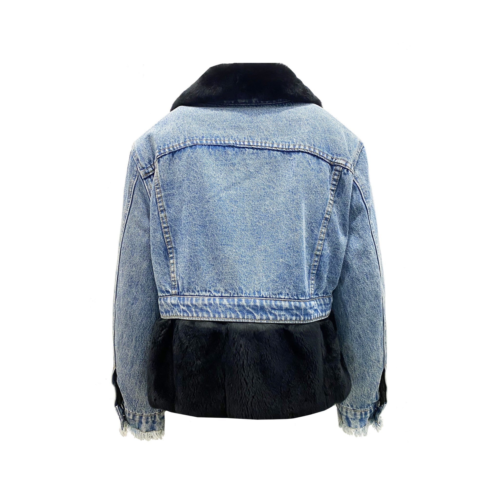 FORTE DEI MARMI COUTURE Fur Lining Denim Jacket for Women