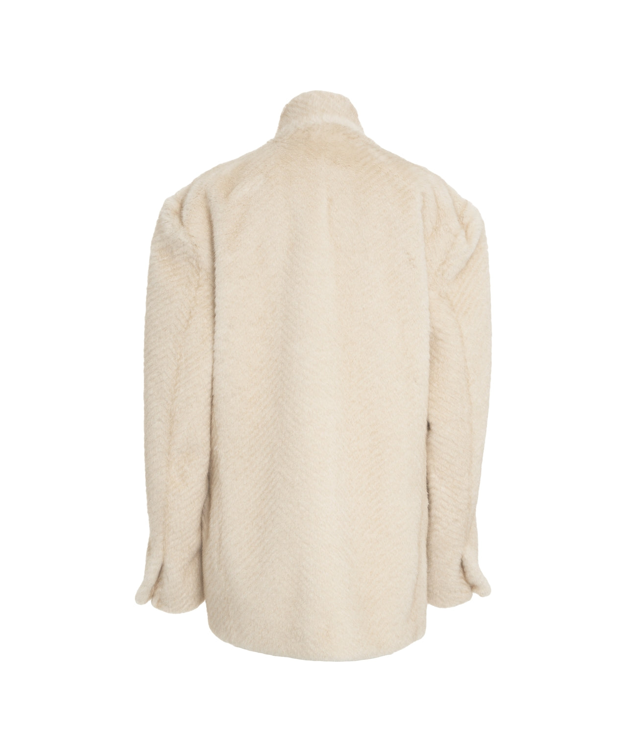 FORTE DEI MARMI COUTURE Chic Houndstooth Faux Fur Jacket