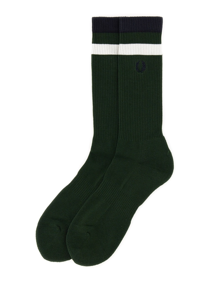 FRED PERRY Embroidered Logo Men's Casual Socks