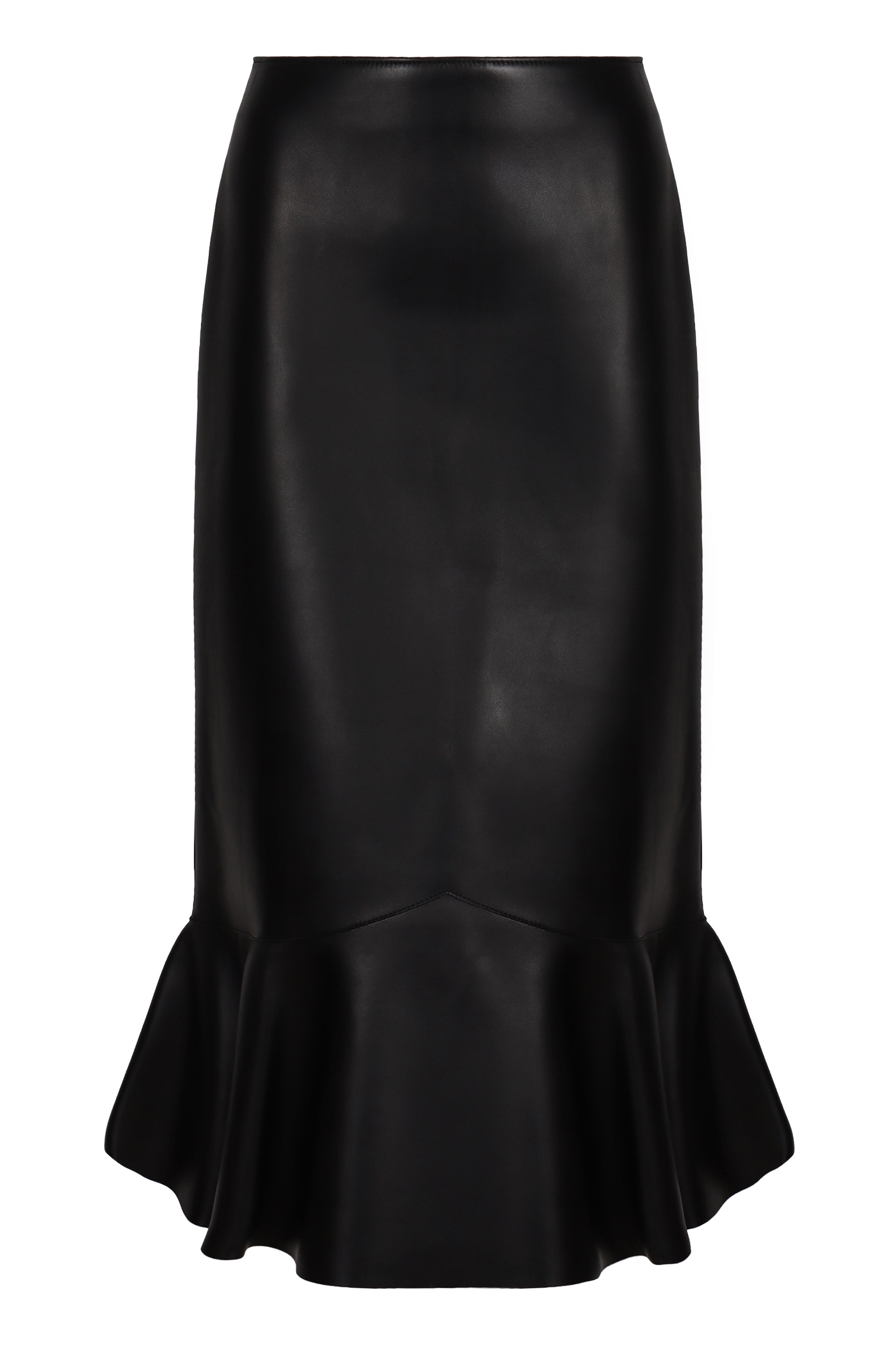 FENDI High Waist Long Skirt with Peplum Detail