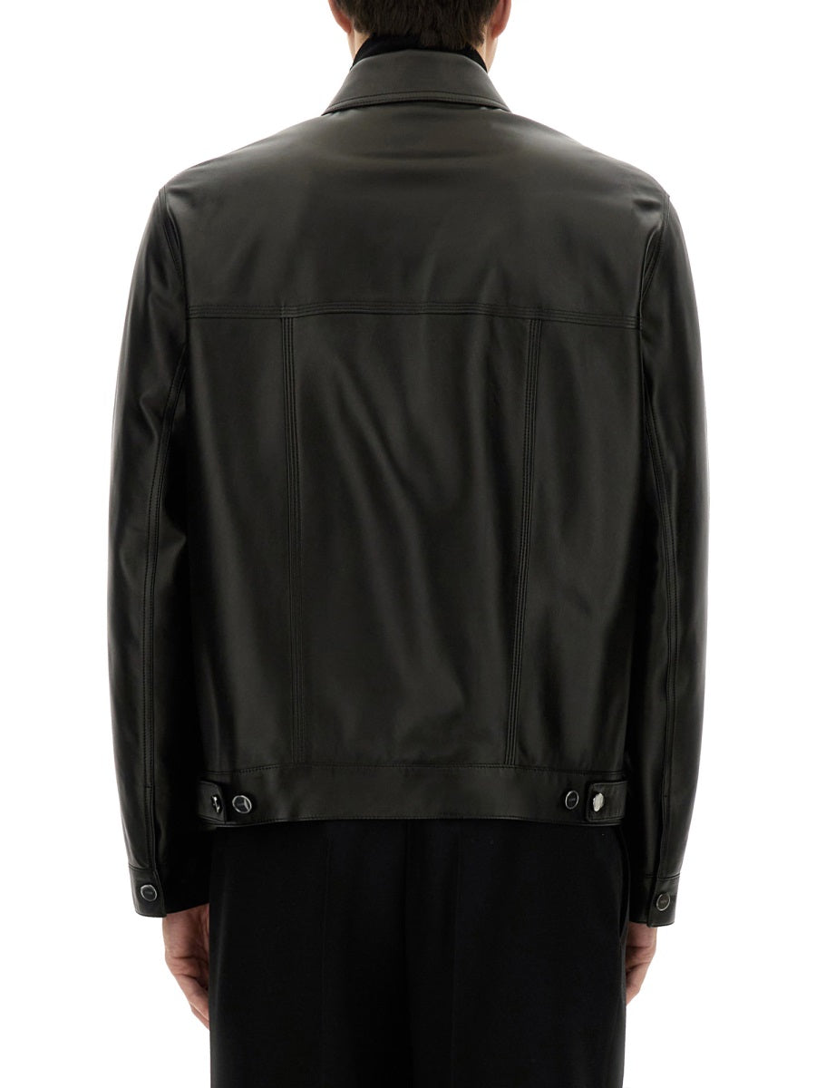 FENDI Luxury Leather Blouson Jacket - Size 50