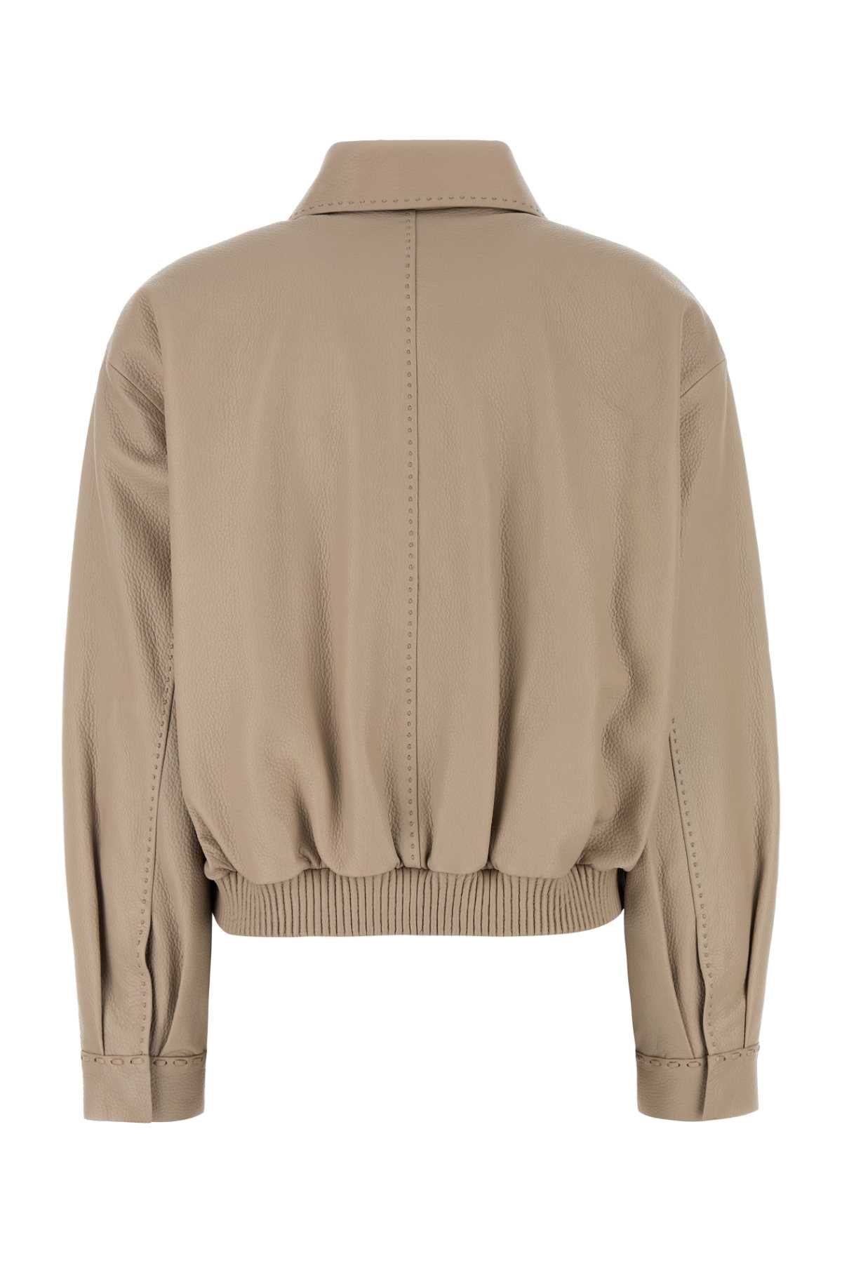 FENDI Women's Leather Crop Jacket