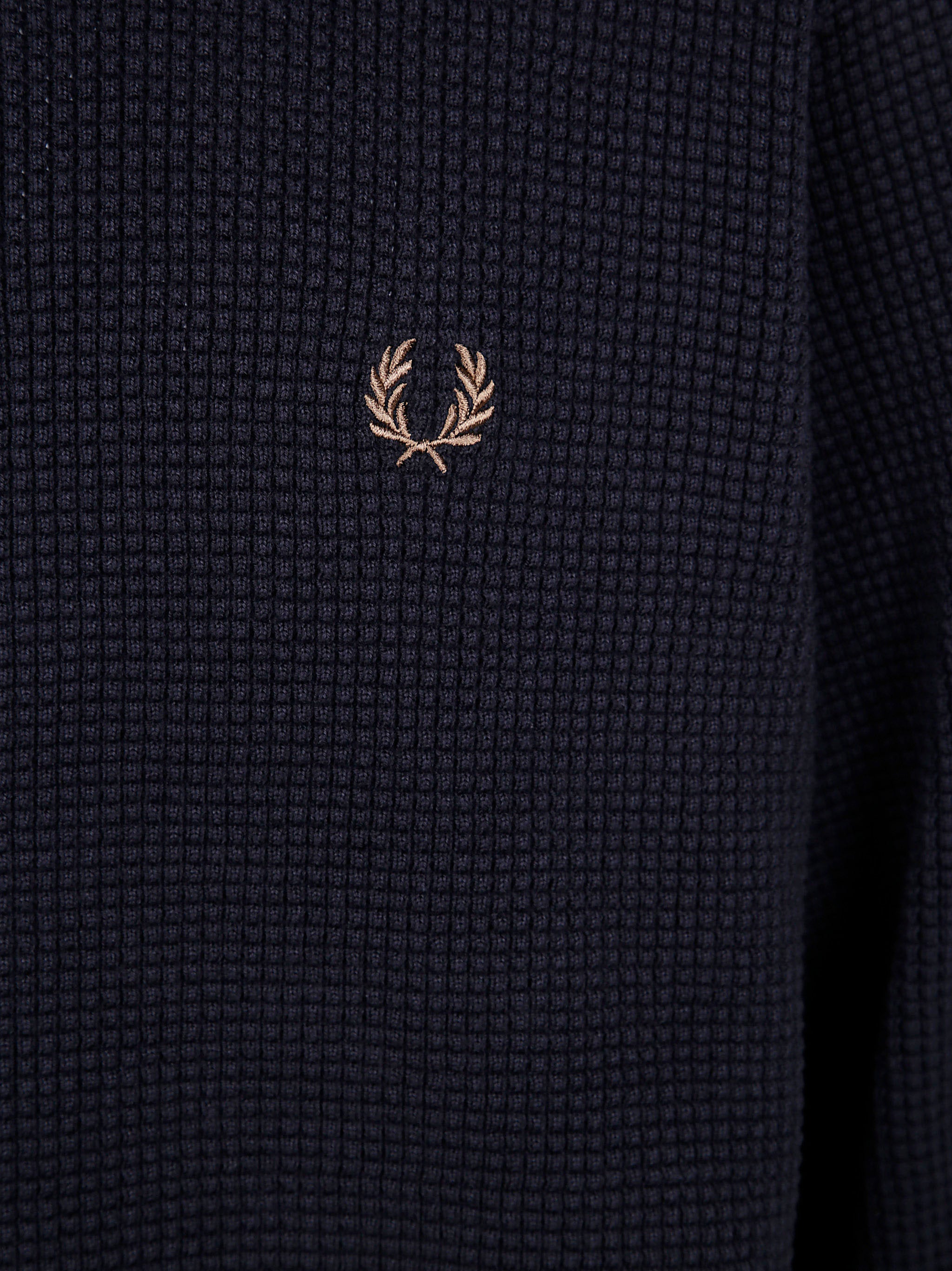 FRED PERRY Waffle Stitch Half Zip Jumper