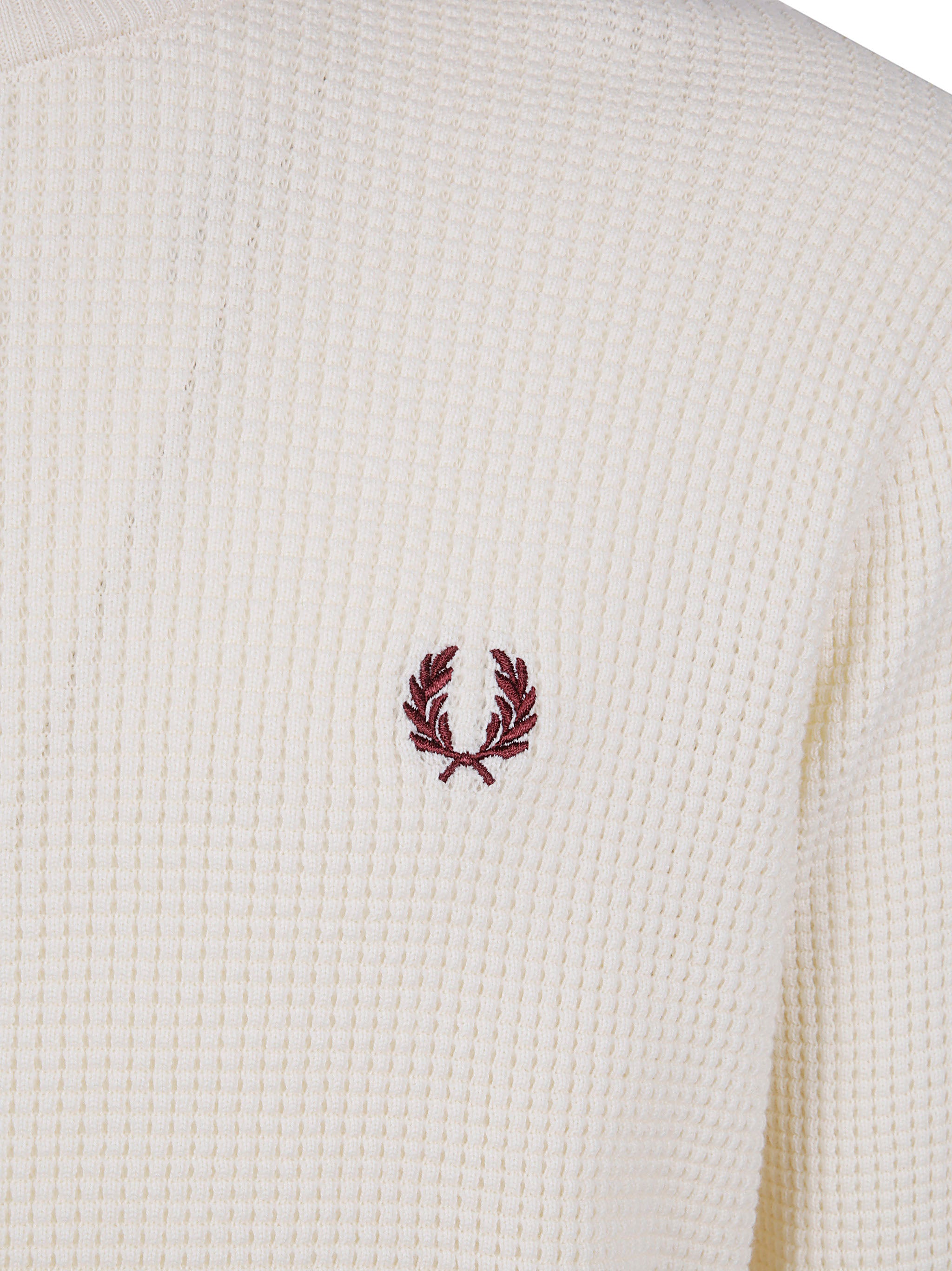 FRED PERRY Waffle Stitch Half Zip Jumper for Men