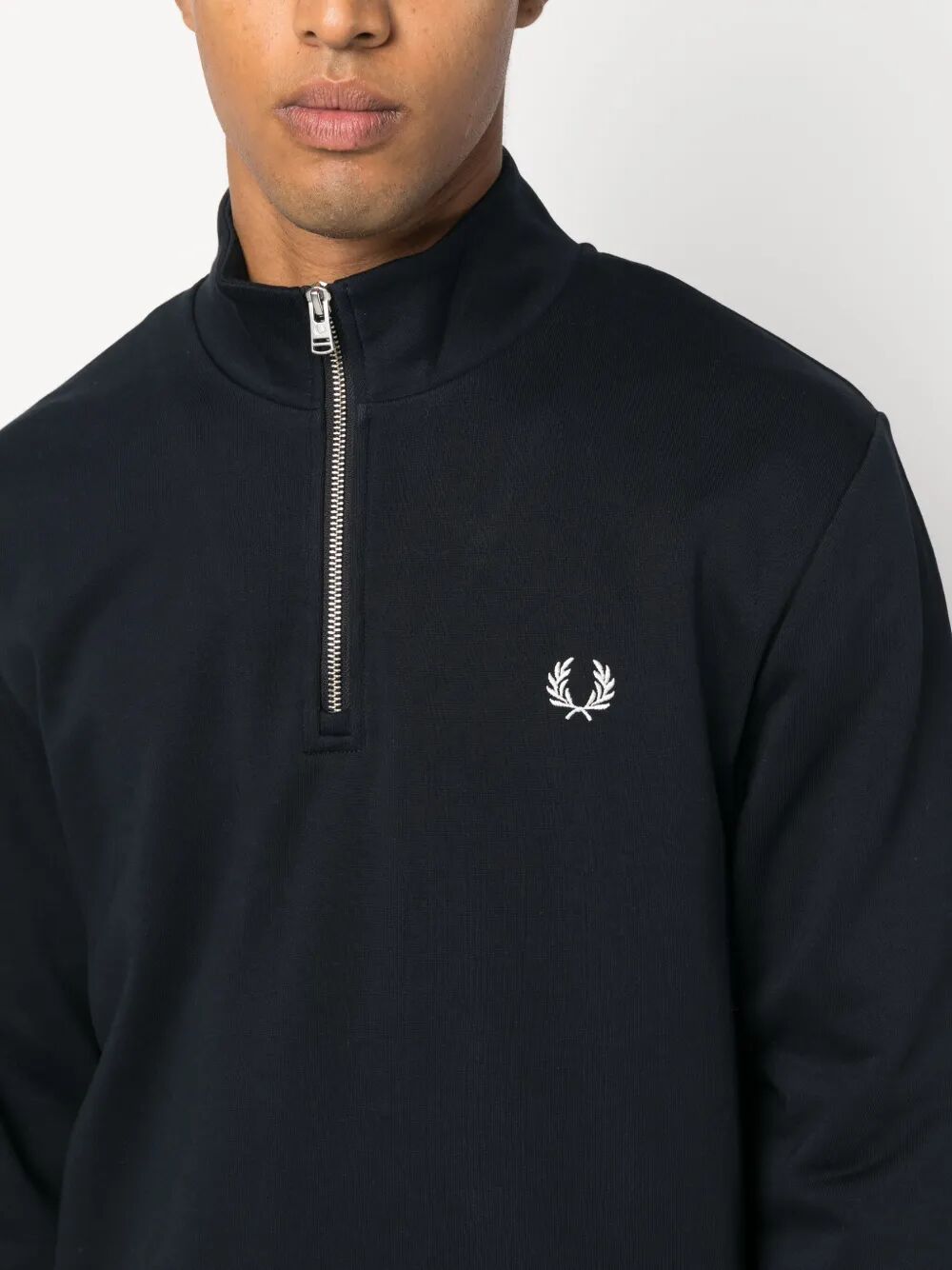 FRED PERRY Half Zipper Sweatshirt for Men - Size L