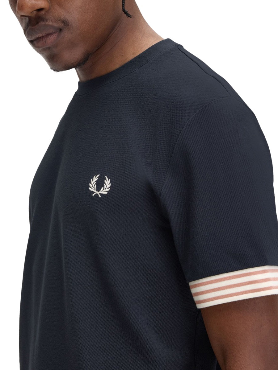 FRED PERRY Striped Manihe Border T-Shirt