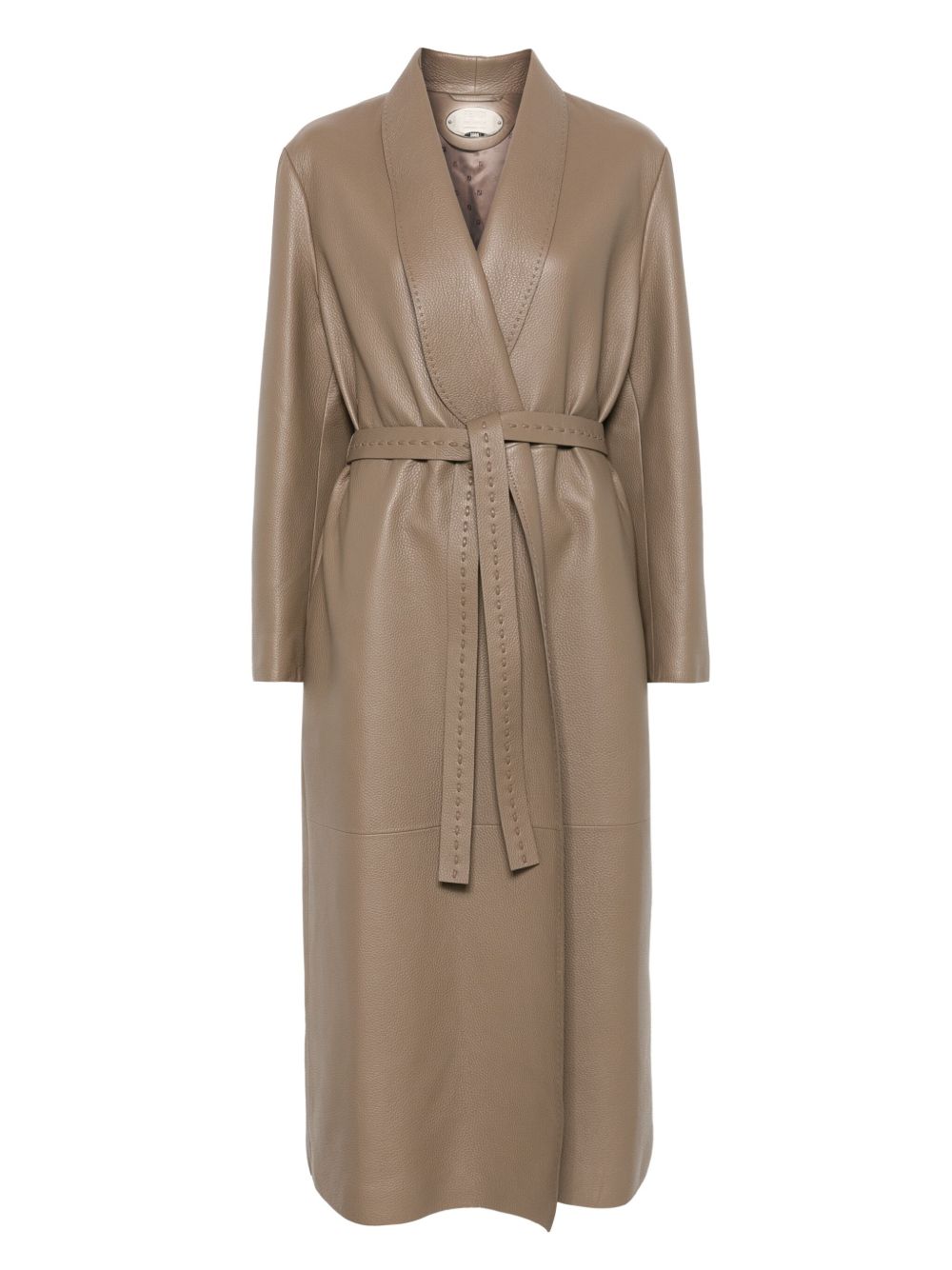 FENDI Long Wrap Jacket with Scarf Collar