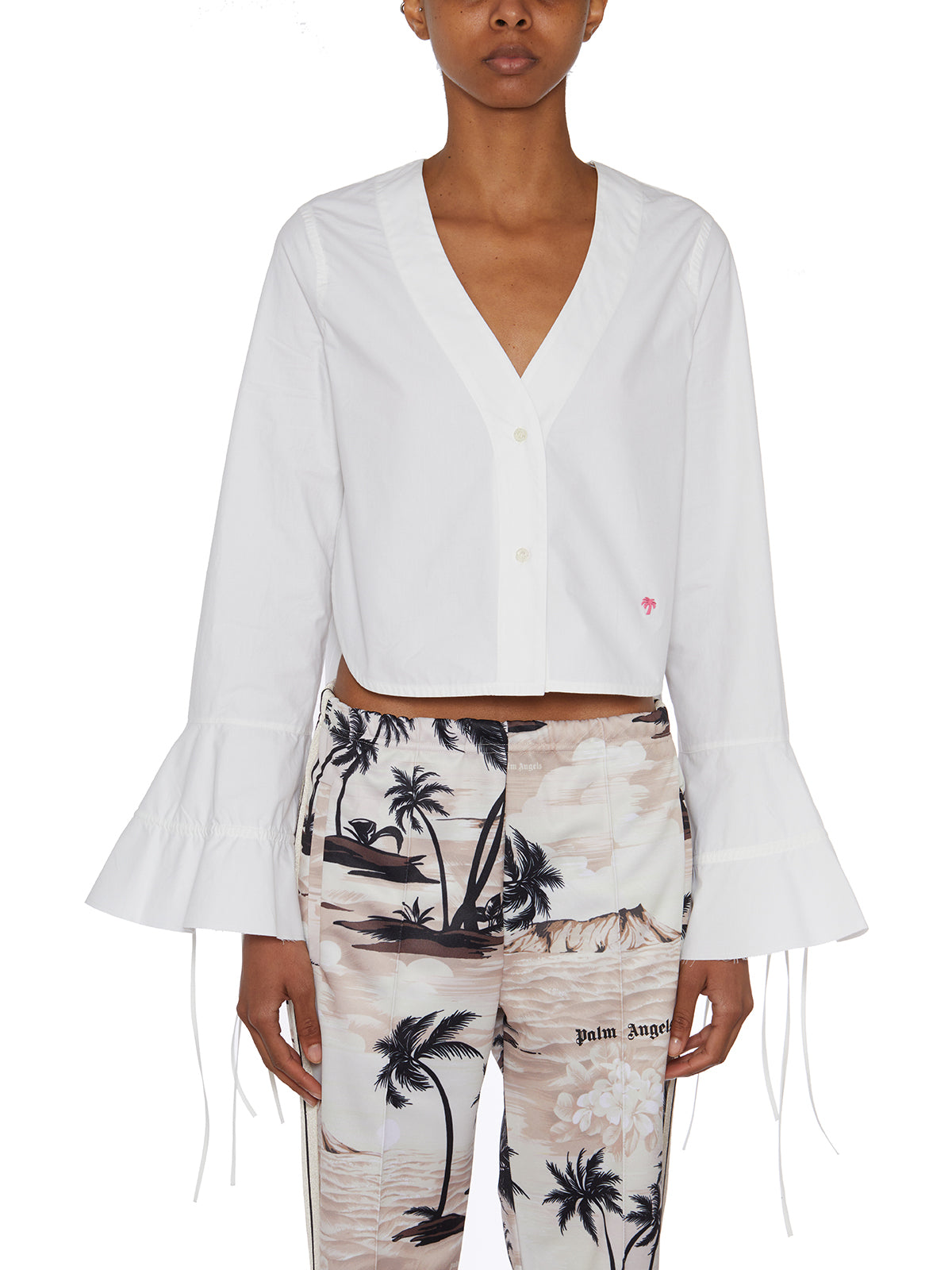 PALM ANGELS Cotton Button-Up Shirt for Women - Size 38