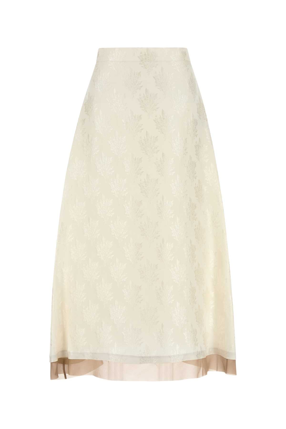 FENDI Silk Blend Mini Wrap Skirt