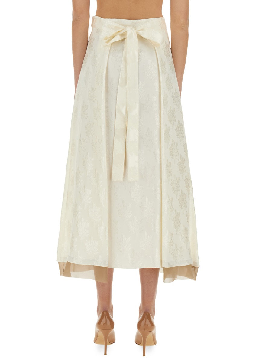 FENDI Silk Blend Mini Skirt - Size 40 IT