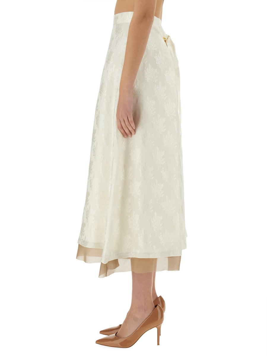 FENDI Silk Blend Mini Skirt - Size 40 IT