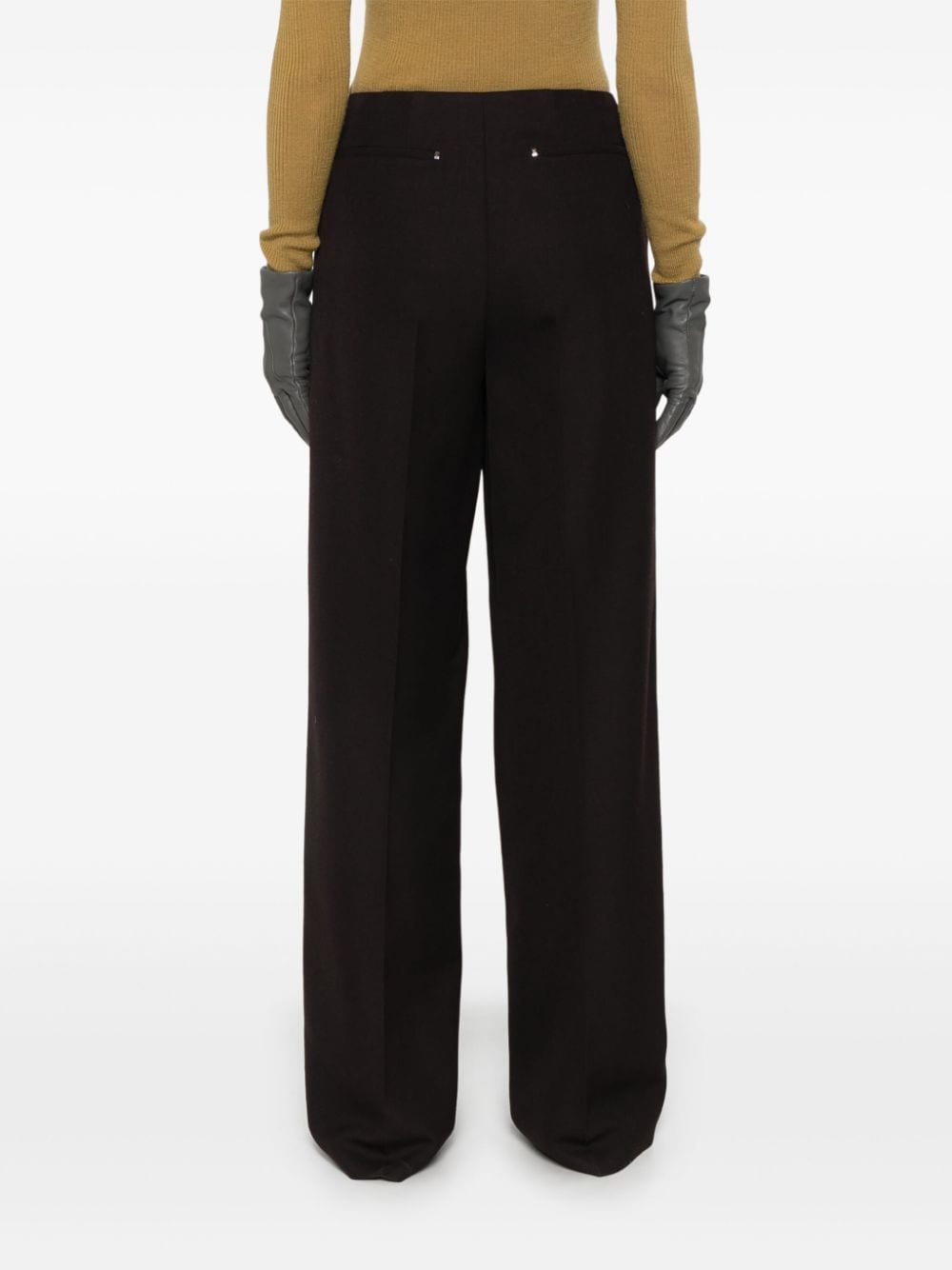 FENDI Wide Leg Wool Trousers for Women
