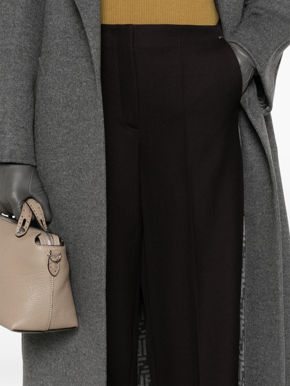 FENDI Wide Leg Wool Trousers for Women