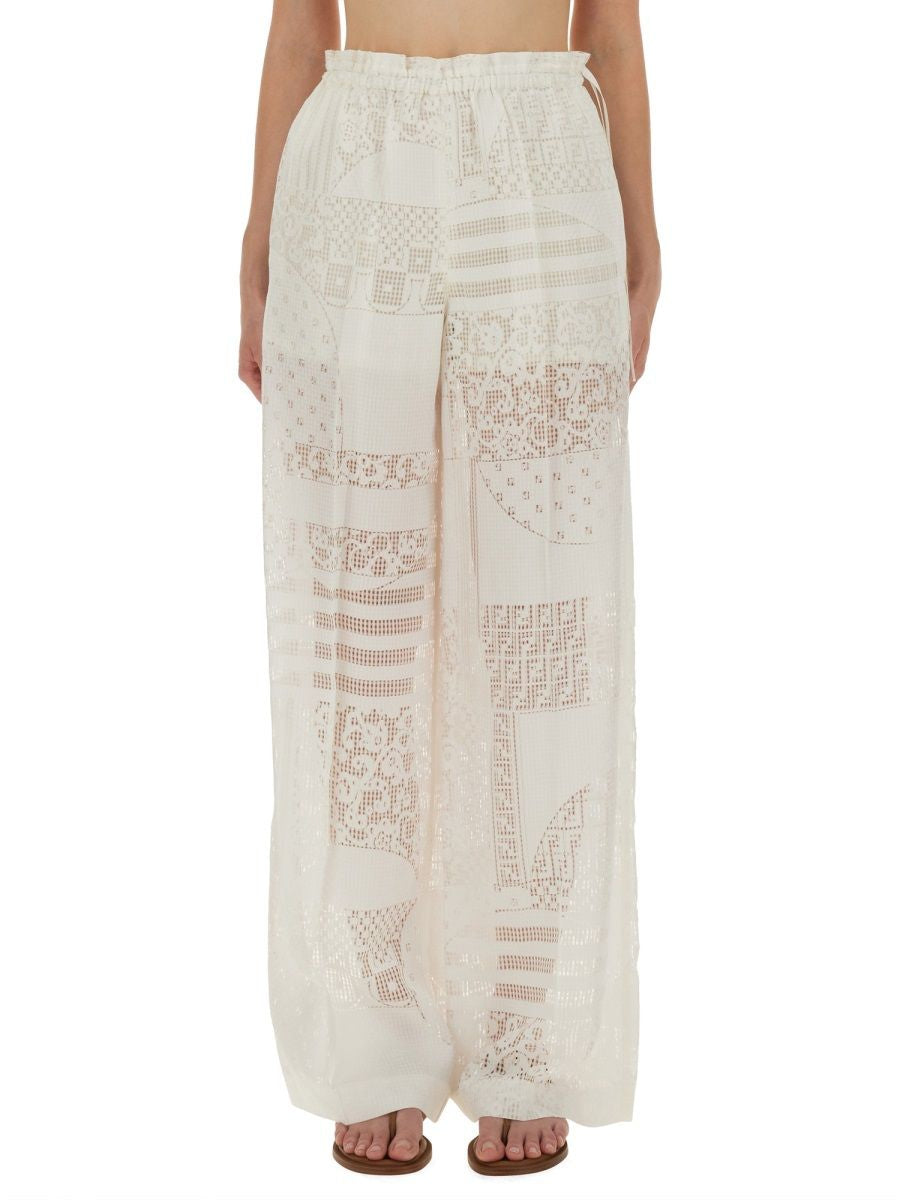 FENDI Luxurious Viscose Silk Trousers for Women
