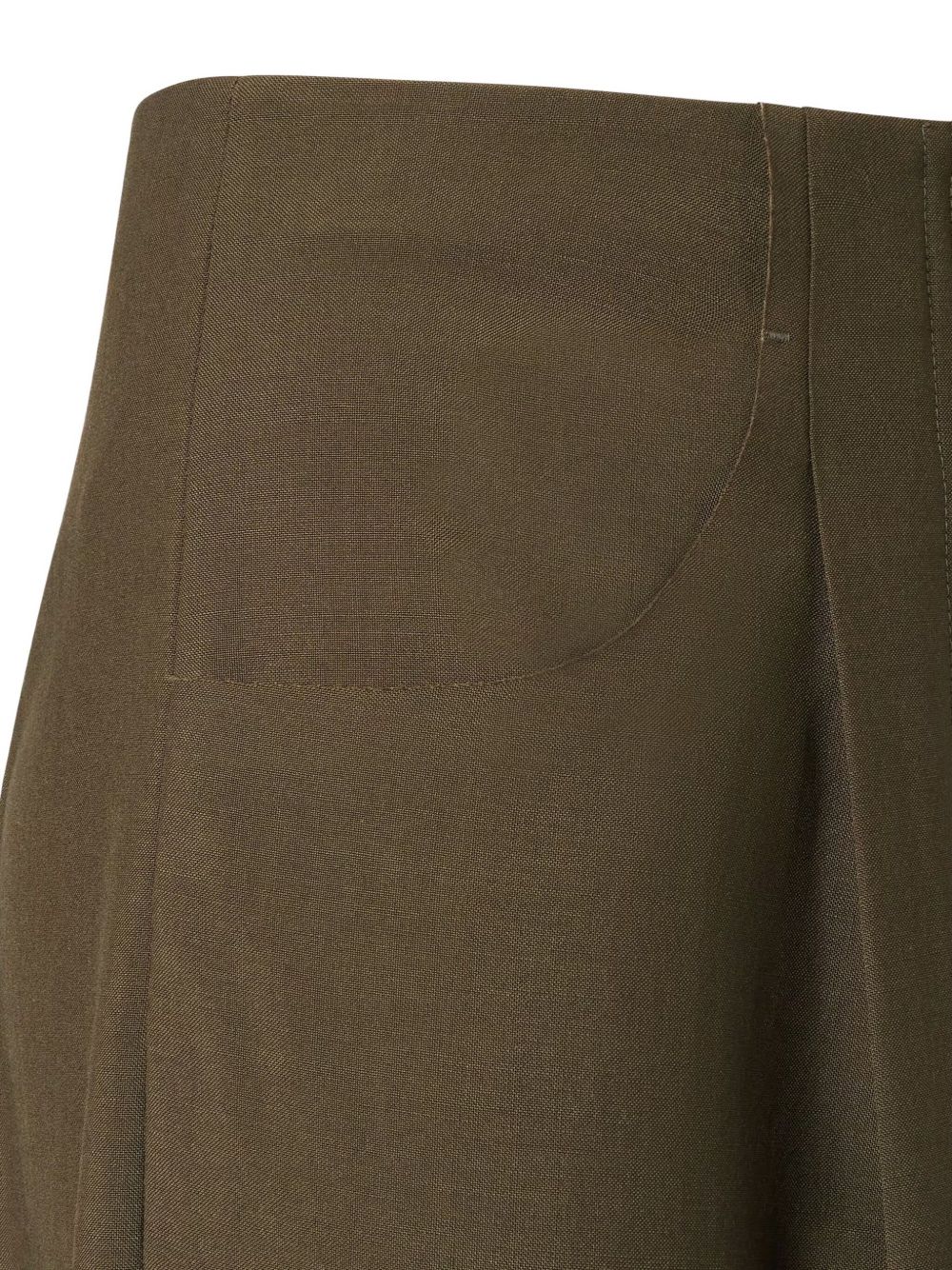 FENDI Wide Leg Wool and Mohair Trousers