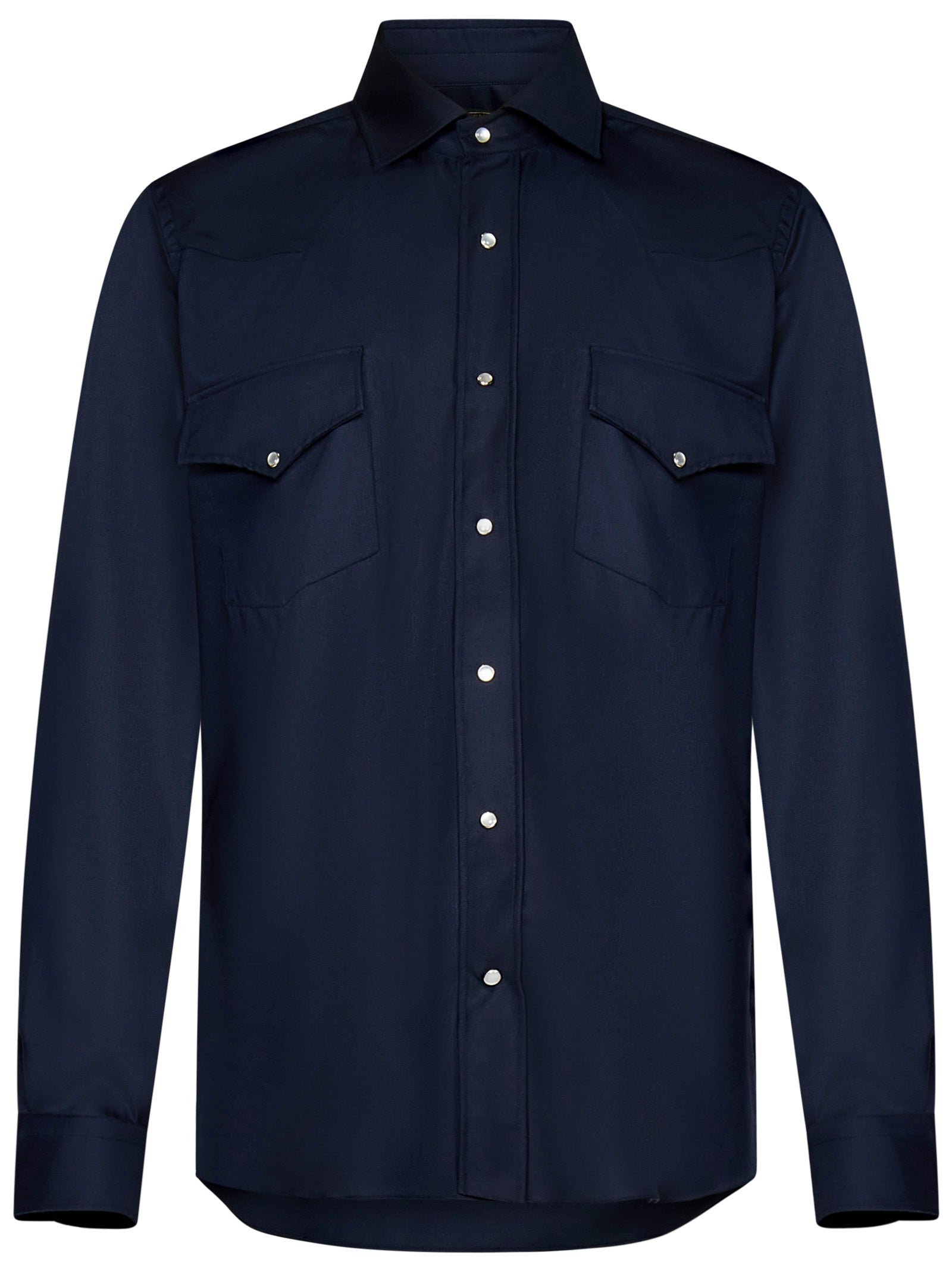 FRANZESE COLLECTION Elegantly Crafted Blue Shirt for the Modern Gentleman