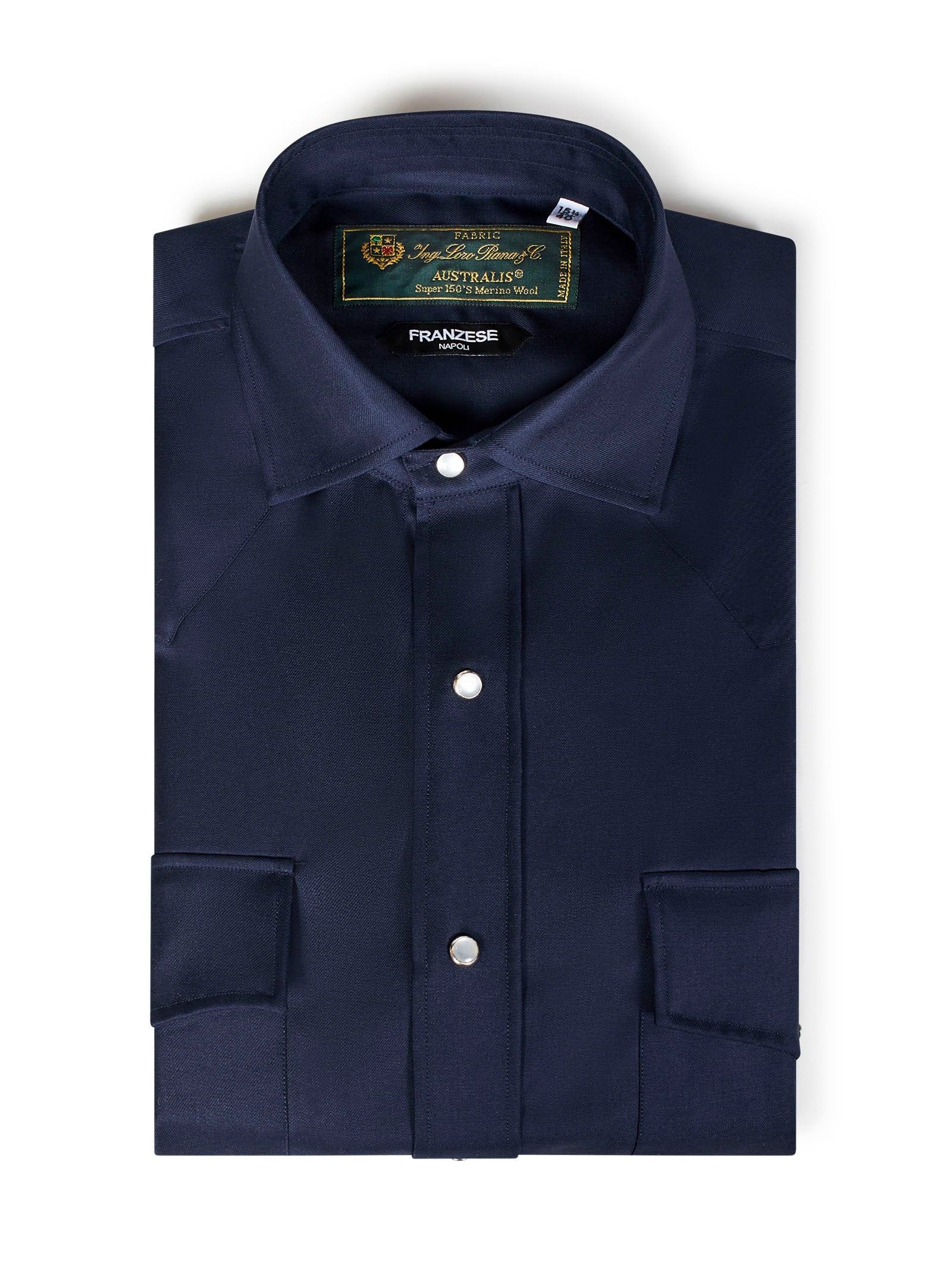 FRANZESE COLLECTION Elegantly Crafted Blue Shirt for the Modern Gentleman