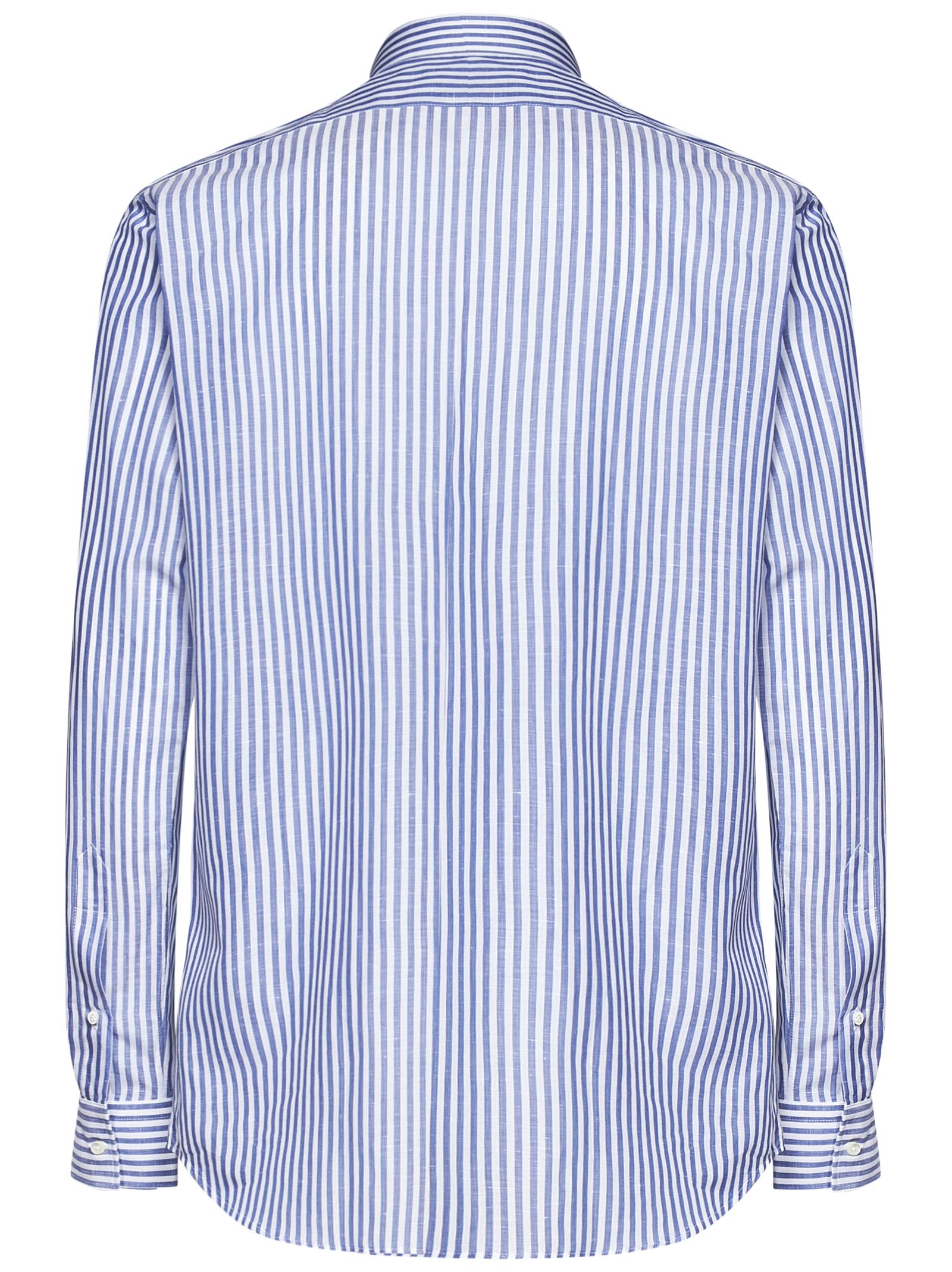 FRANZESE COLLECTION Stylish Striped Shirt -Neck