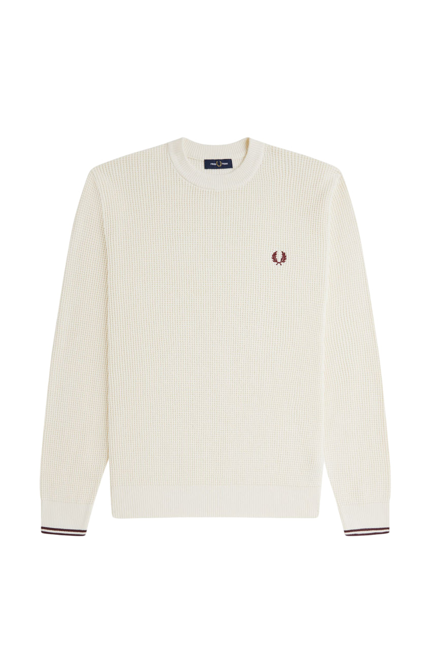 FRED PERRY Classic Fit Lightweight Combed Cotton Sweater for Men