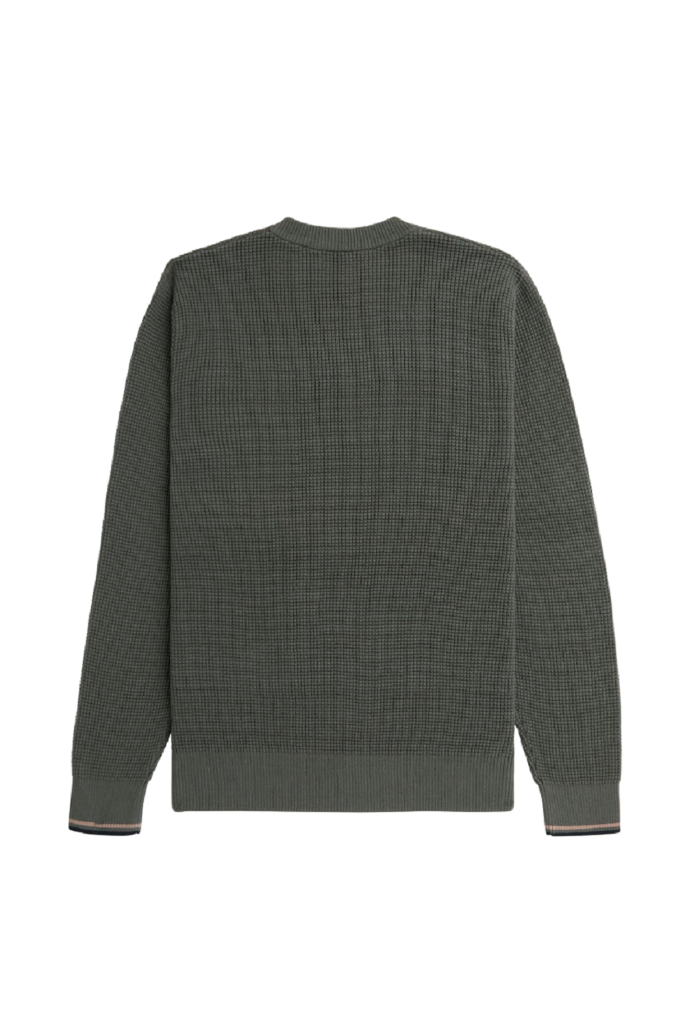 FRED PERRY Classic Honeycomb Texture Crew Neck Sweater