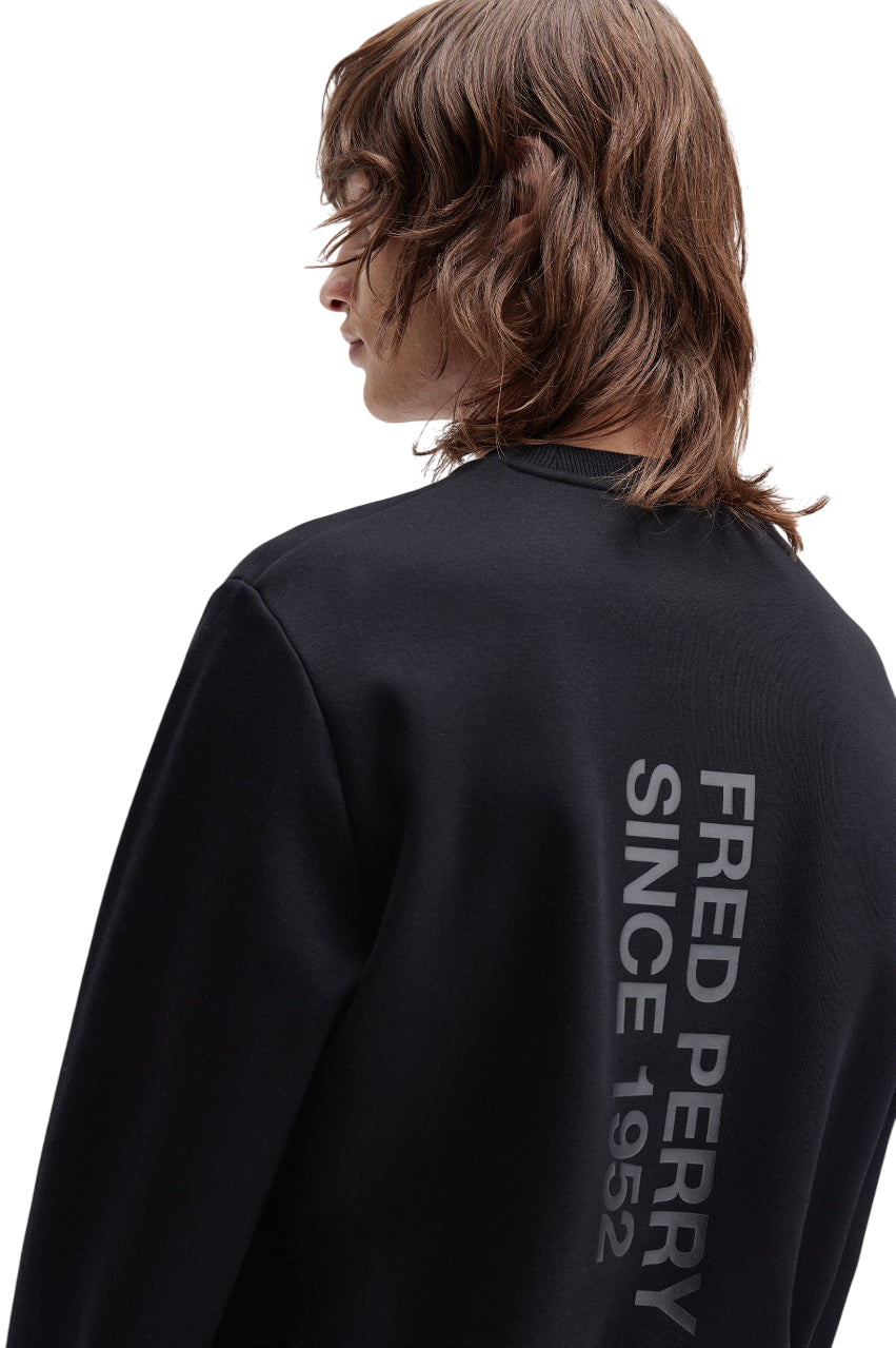 FRED PERRY Regular Fit Sweatshirt with Bold Logo