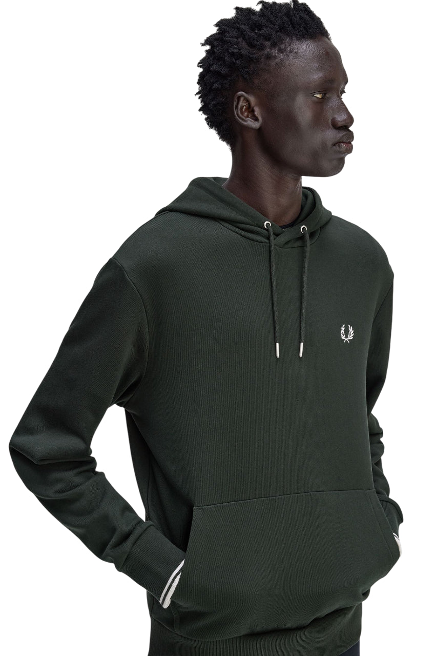 FRED PERRY Regular Fit Hoodie with Drawstring and Kangaroo Pockets