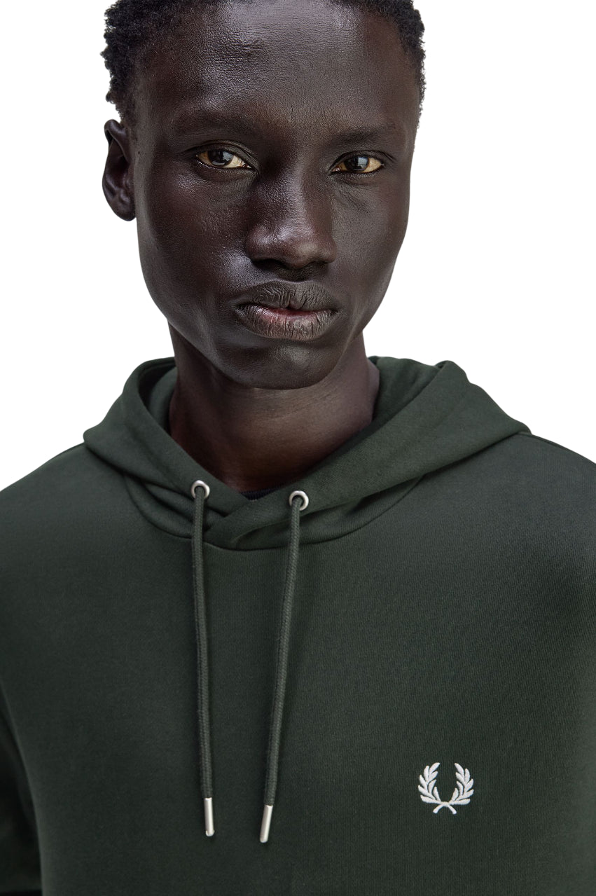 FRED PERRY Regular Fit Hoodie with Drawstring and Kangaroo Pockets