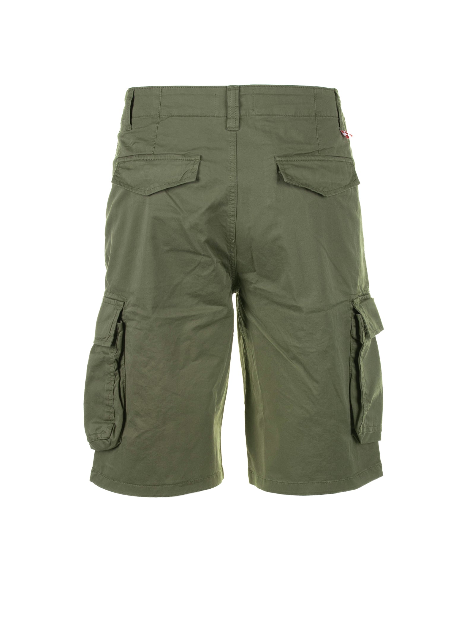 MC2 SAINT BARTH Military Green Bermuda Shorts with Pockets for Men