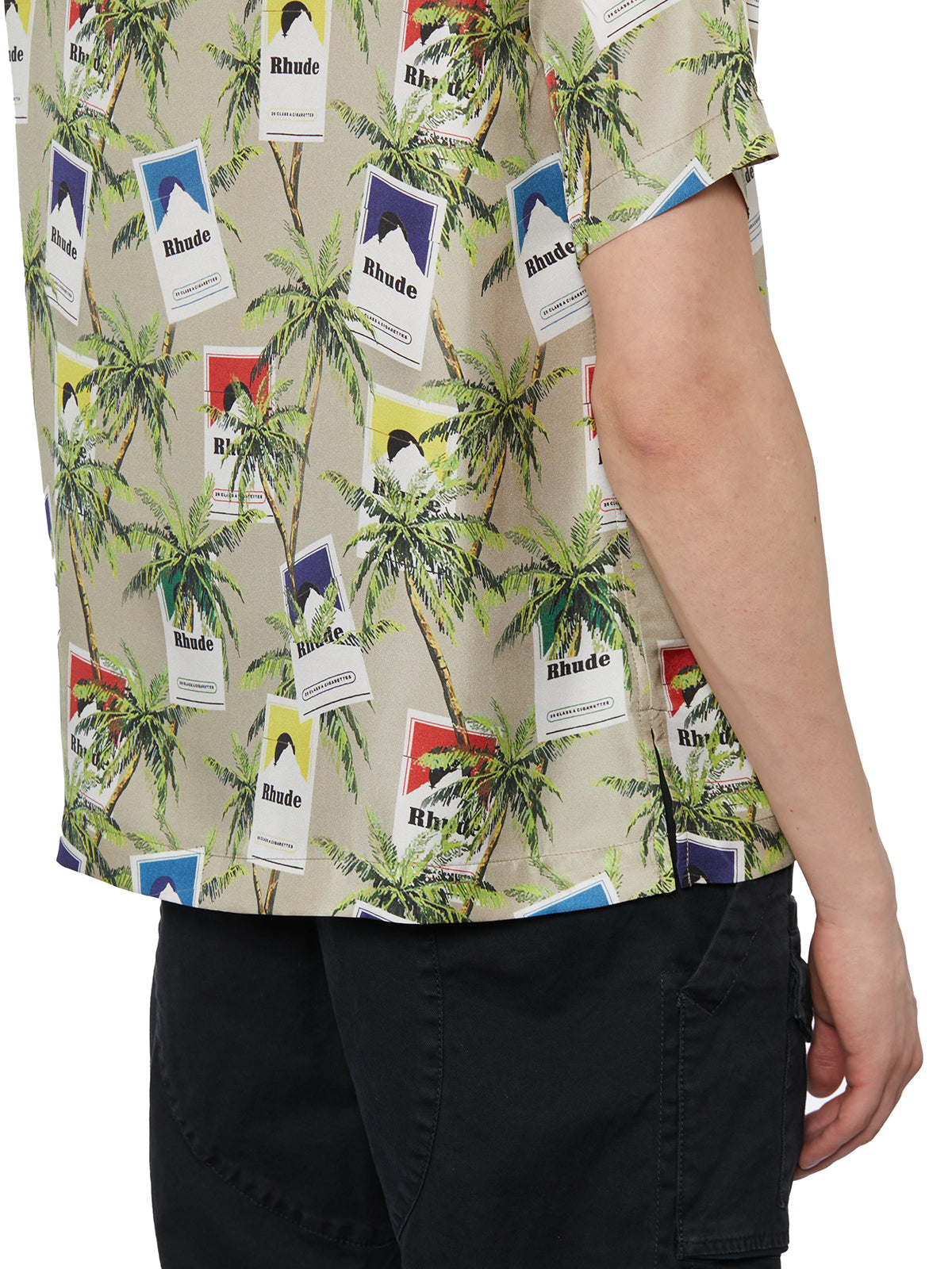 RHUDE Silk Front Button Shirt in Medium Size