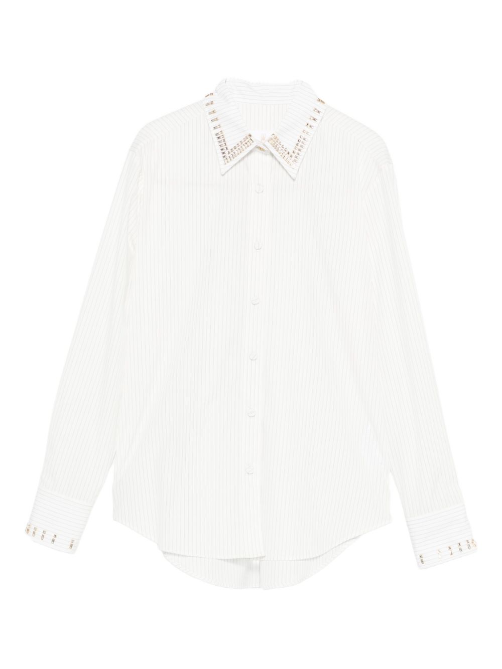 TRAME AUREE Elegantly Embellished Cotton Shirt